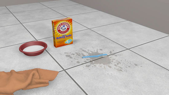 How should you clean your tile floor?